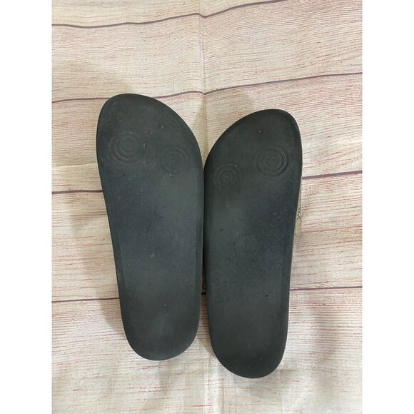 Gucci Men's Authentic Wolf GG Logo Print Brown Black Sandals Slides - 9 - Picture 8 of 16